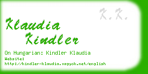 klaudia kindler business card